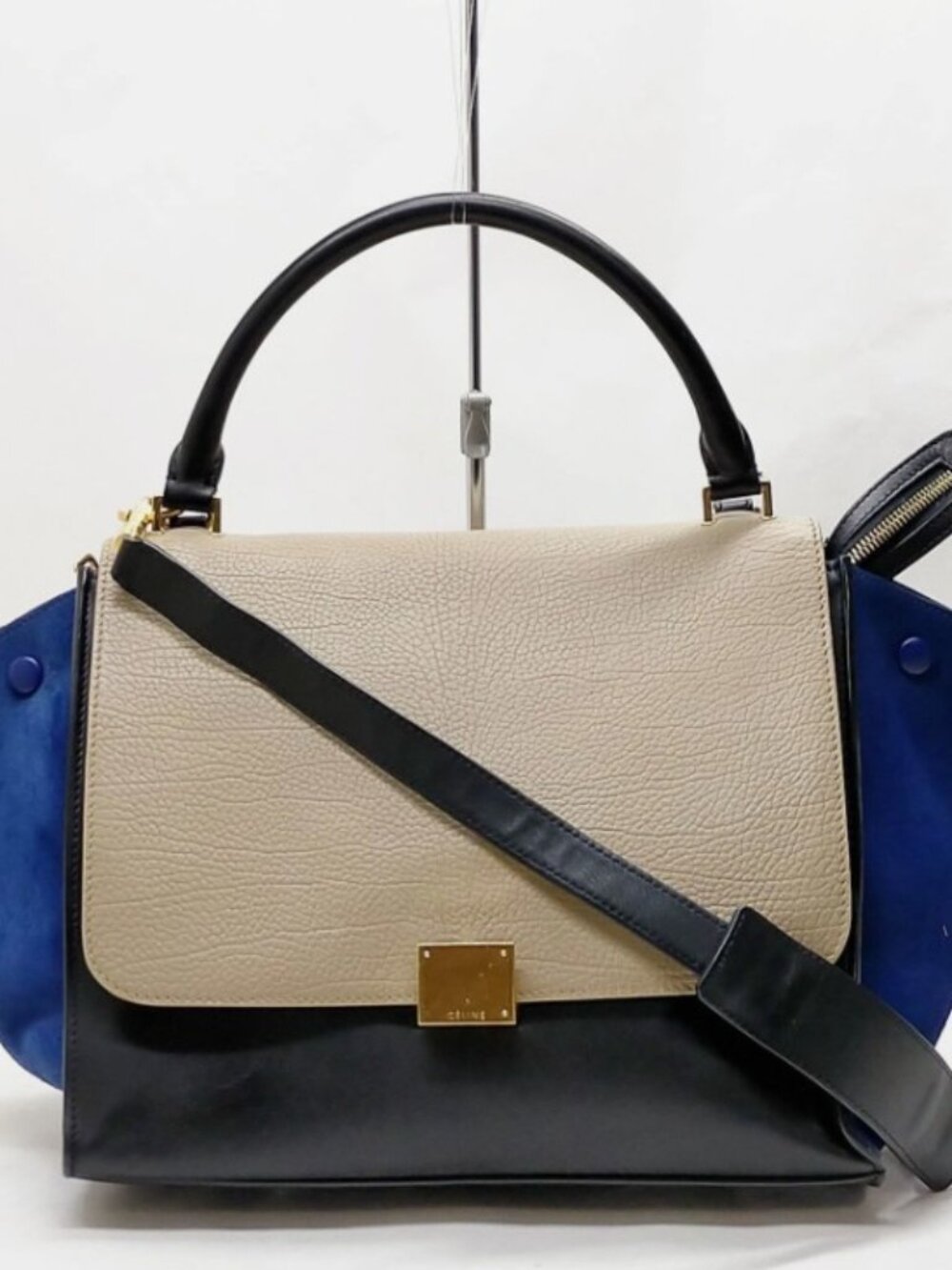 CELINE Tri-color Trapeze Bag Leather Medium